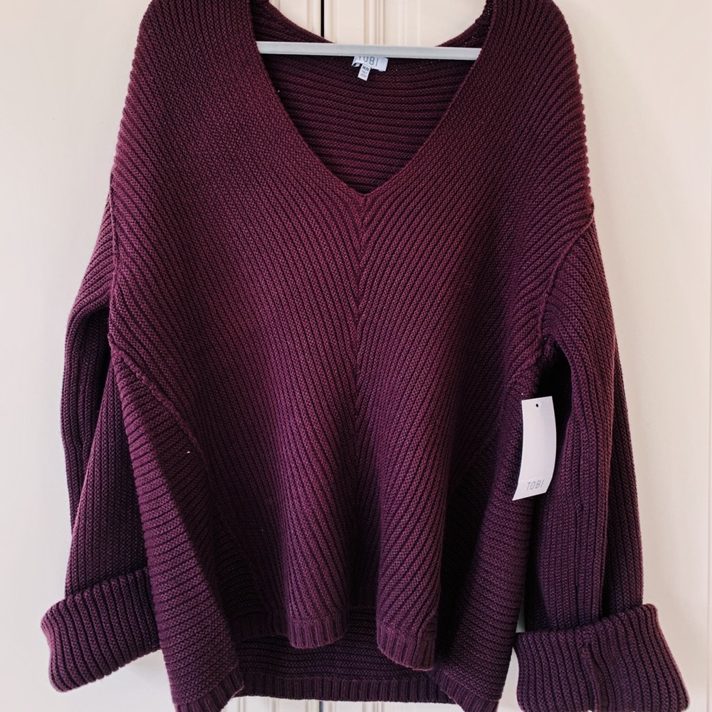 oversized Tobi burgundy sweater